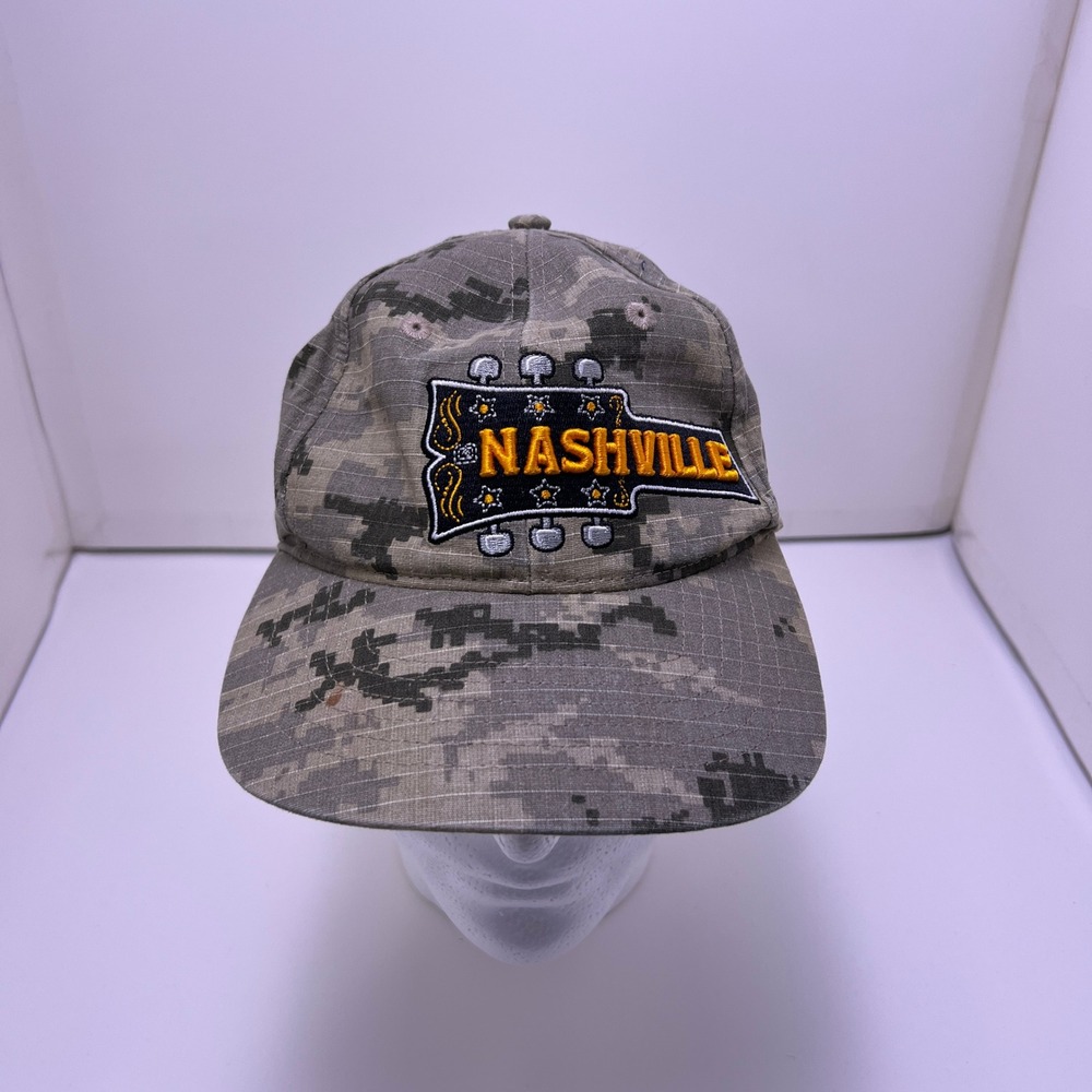 Spirit of Nashville Mens Digital Camo Guitar Headstock Snapback Hat One Size